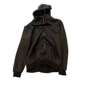 HHGKED Black Full Zip Hoodie Mens XL